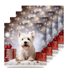 West Highland White Terrier ceramic coasters set of 4
