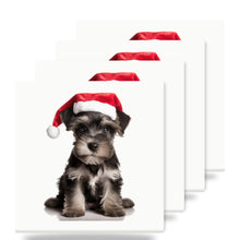 Miniature Schnauzer Puppy ceramic coasters set of 4