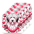 Old English Sheepdog ceramic coasters set of 4