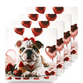 Bulldog ceramic coasters set of 4