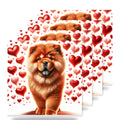 Chow Chow ceramic coasters set of 4