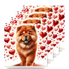 Chow Chow ceramic coasters set of 4