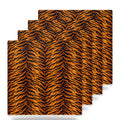 Tiger Stripe ceramic coasters set of 4