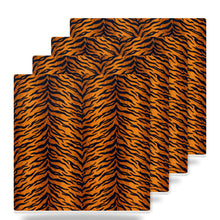 Tiger Stripe ceramic coasters set of 4
