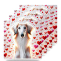 Saluki ceramic coasters set of 4