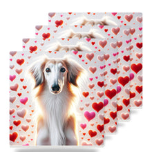 Saluki ceramic coasters set of 4