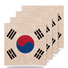 South Korea Flag Pride ceramic coasters set of 4
