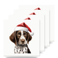 Pointer Puppy Drawing ceramic coasters set of 4