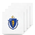 Massachusetts State Flag ceramic coasters set of 4