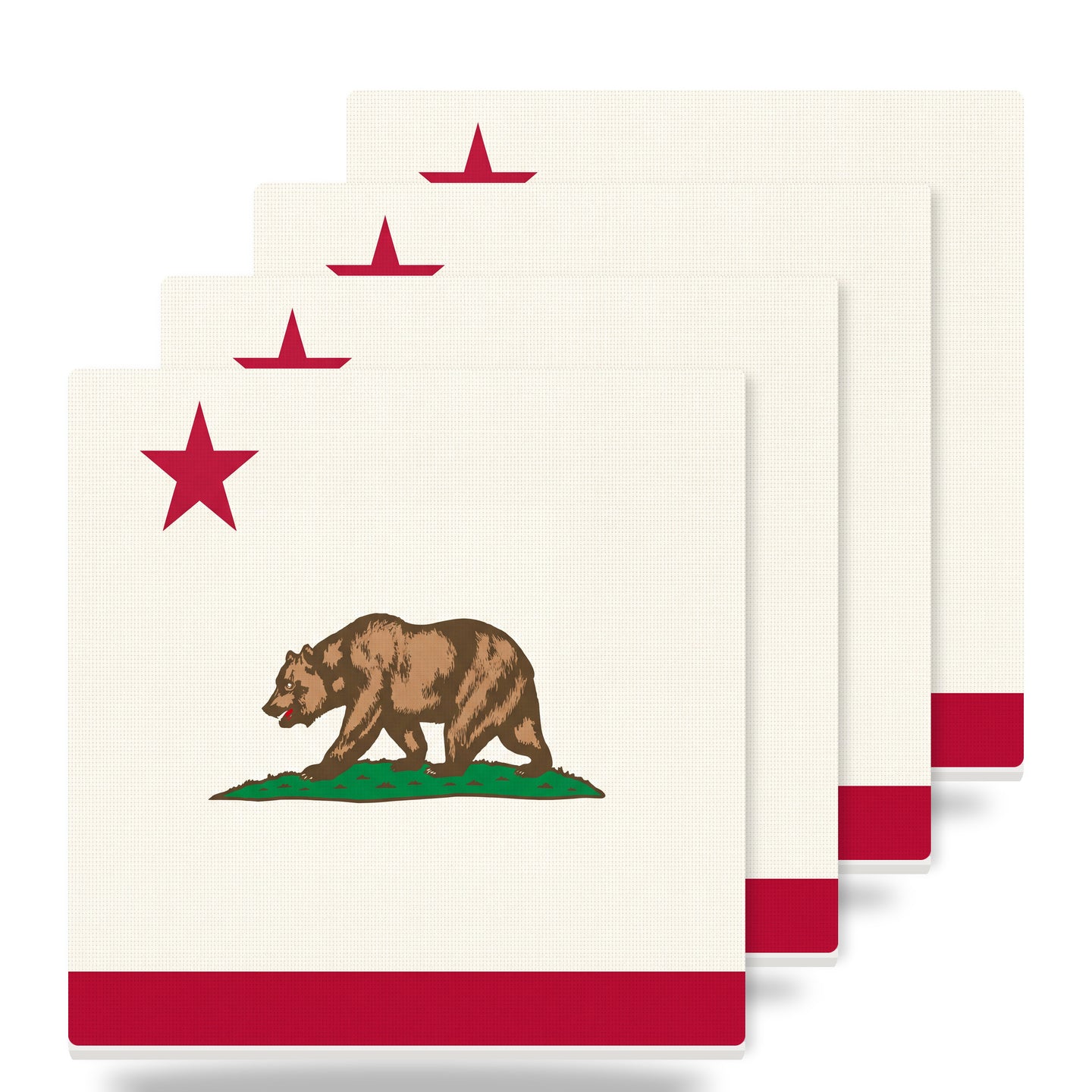 California State Flag ceramic coasters set of 4