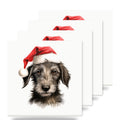 Scottish Deerhound Puppy Drawing ceramic coasters set of 4