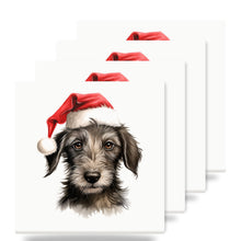 Scottish Deerhound Puppy Drawing ceramic coasters set of 4
