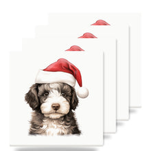 Spanish Water Dog Puppy Drawing ceramic coasters set of 4