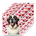 Saint Bernard ceramic coasters set of 4