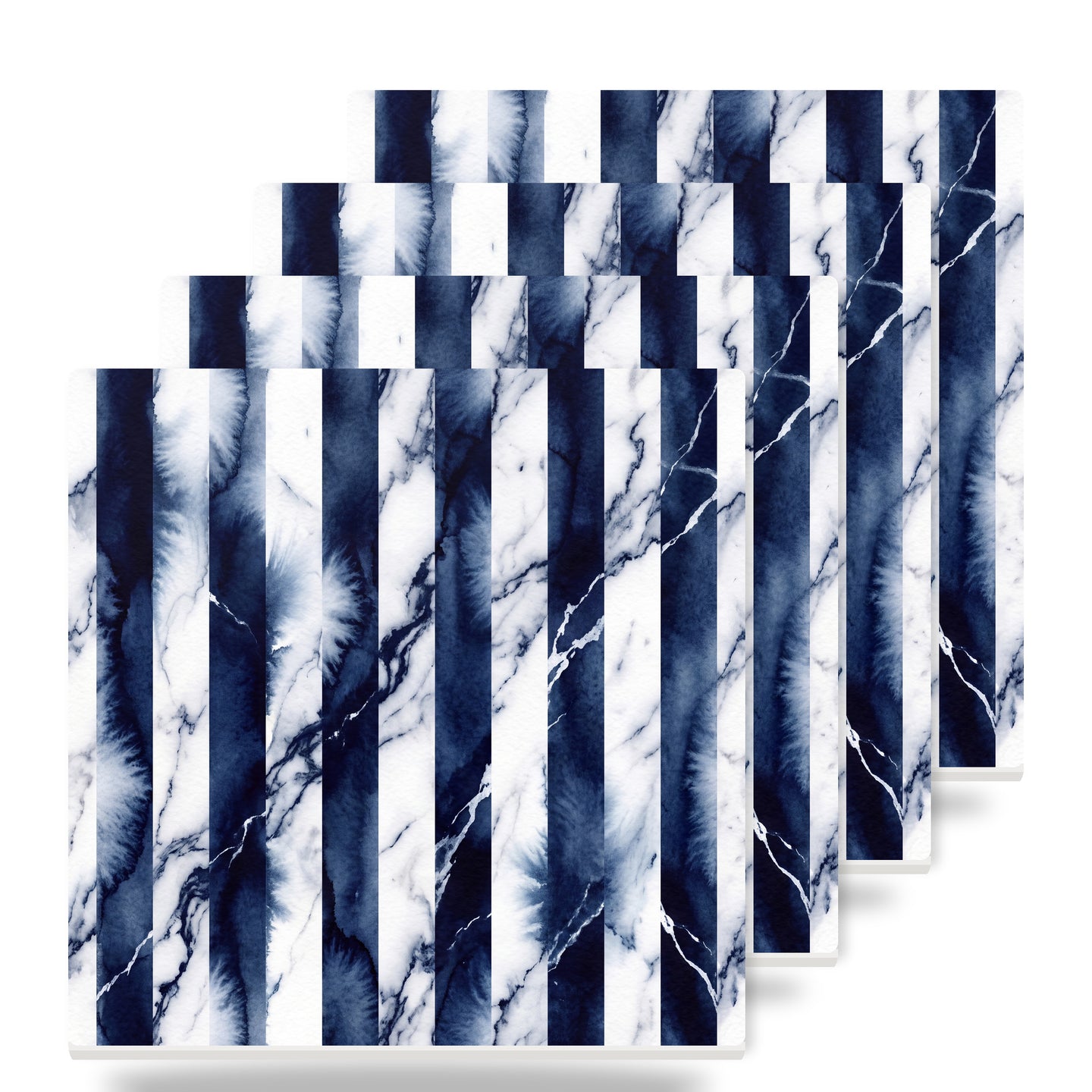 Bold Stripes ceramic coasters set of 4