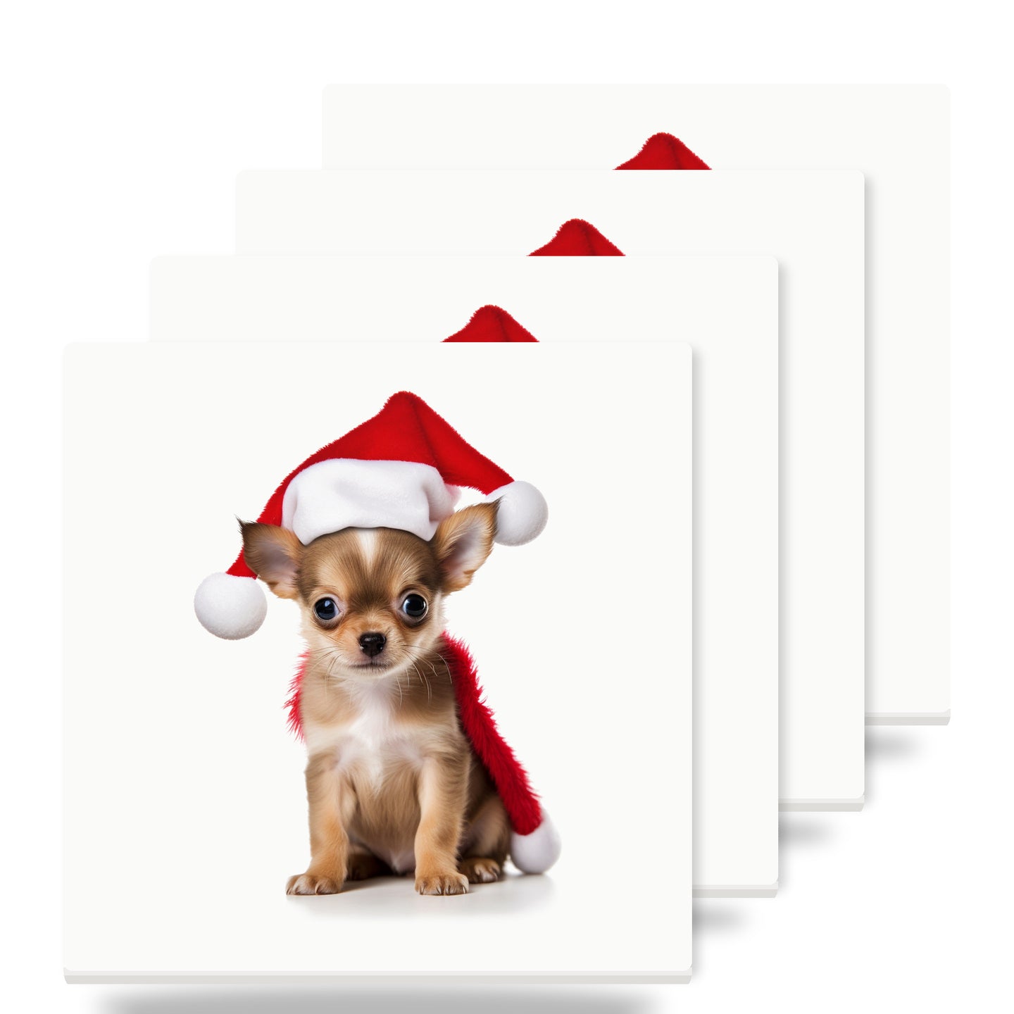 Chihuahua Puppy ceramic coasters set of 4