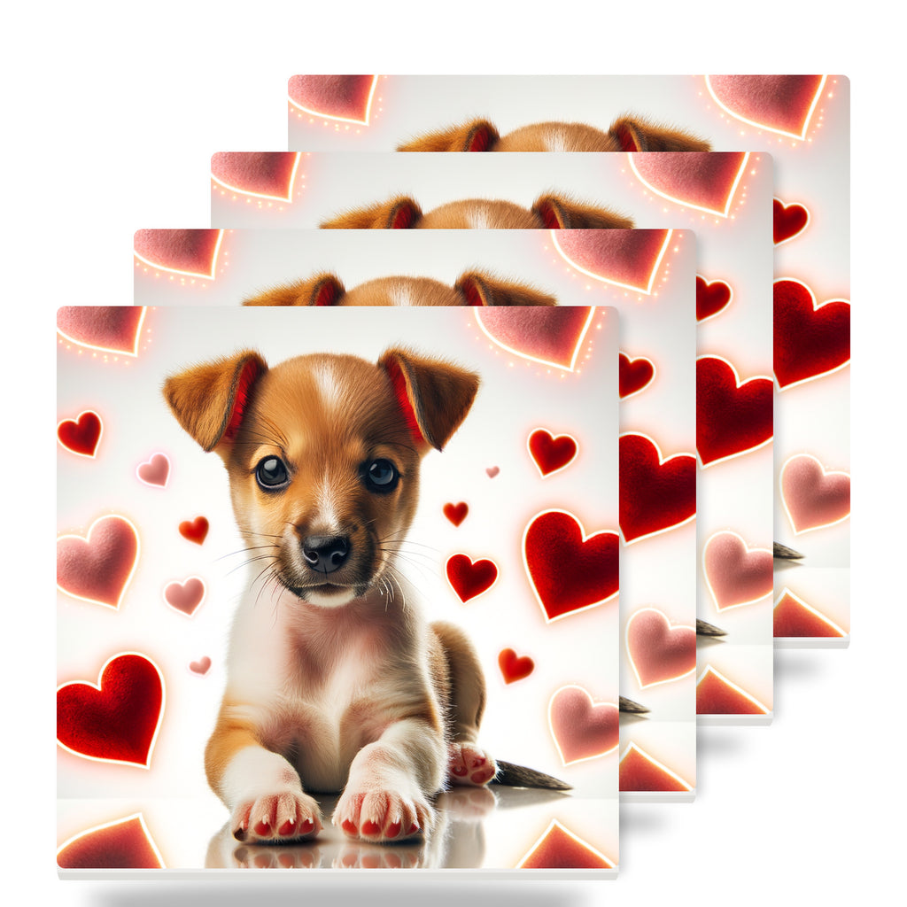Jack Russell Terrier ceramic coasters set of 4