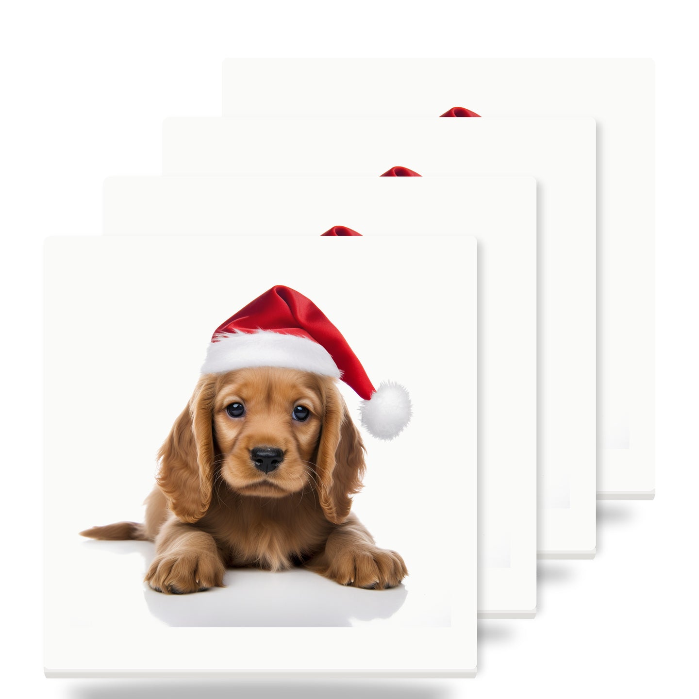 Cocker Spaniel Puppy ceramic coasters set of 4