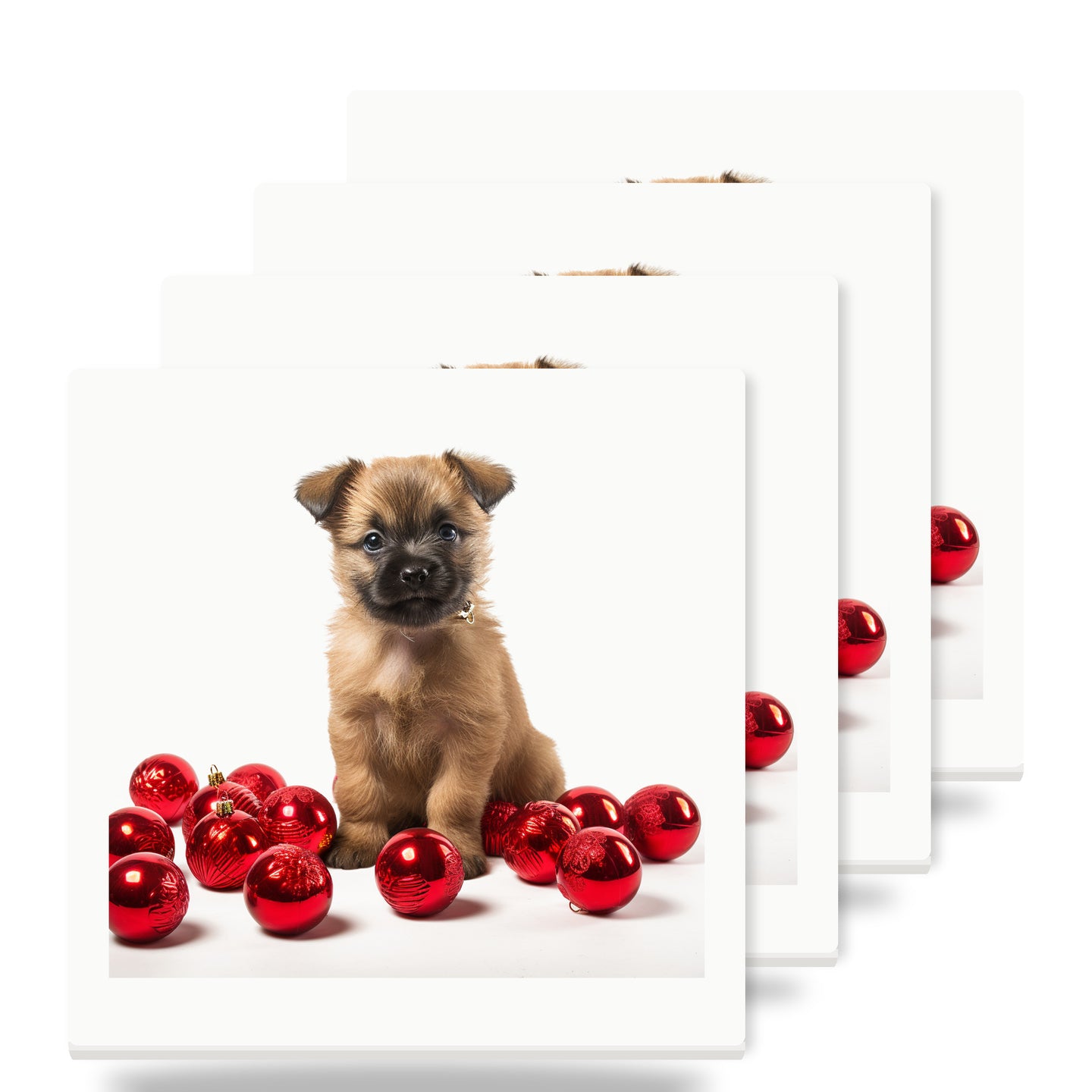 Cairn Terrier Puppy ceramic coasters set of 4