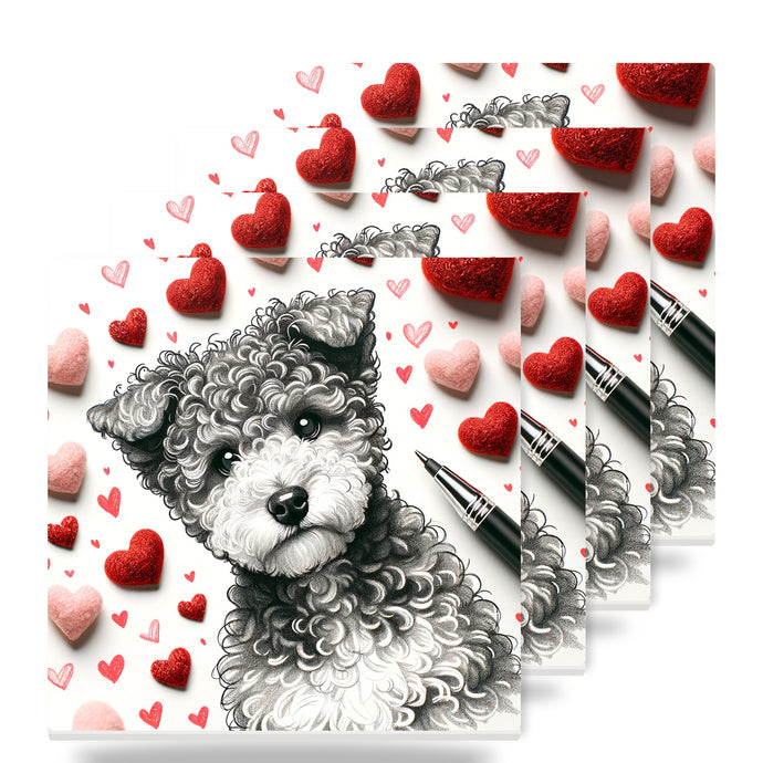Poodle ceramic coasters set of 4