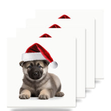 Norwegian Elkhound Puppy ceramic coasters set of 4