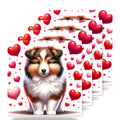 Shetland Sheepdog ceramic coasters set of 4