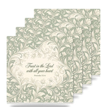 Proverbs 3:5 ceramic coasters set of 4
