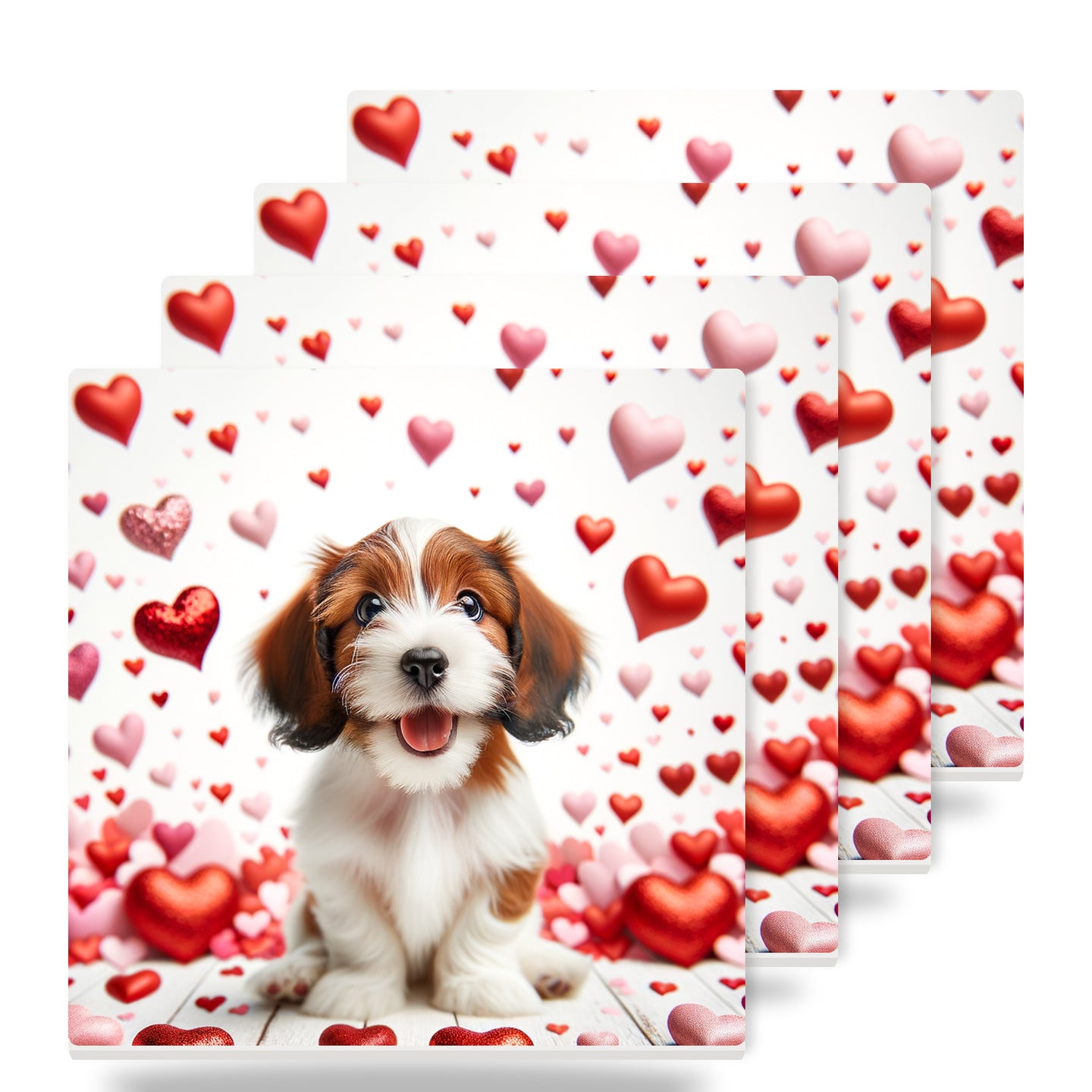 Havanese ceramic coasters set of 4