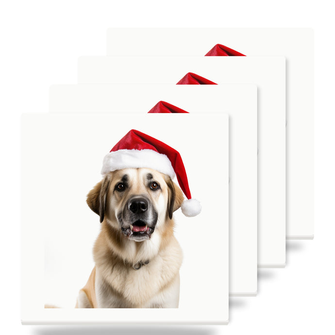 Anatolian Shepherd Dog ceramic coasters set of 4