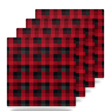 Buffalo Plaid ceramic coasters set of 4