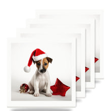 Smooth Fox Terrier Puppy ceramic coasters set of 4