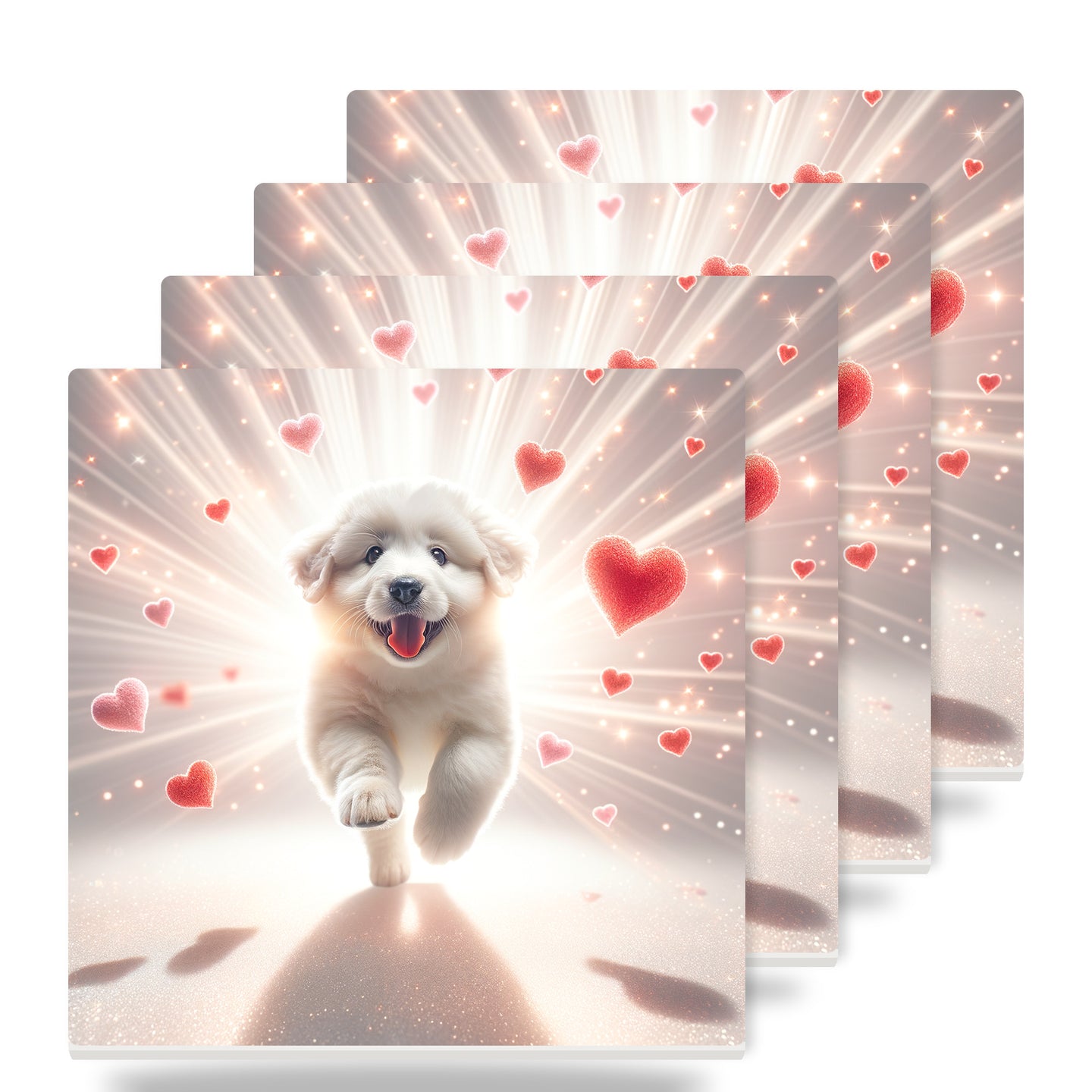 Golden Retriever ceramic coasters set of 4