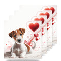 Jack Russell Terrier ceramic coasters set of 4