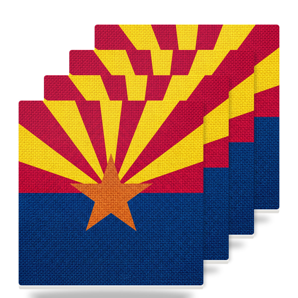 Arizona State Flag ceramic coasters set of 4