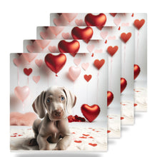 Weimaraner ceramic coasters set of 4
