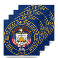 Utah State Flag ceramic coasters set of 4