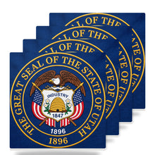 Utah State Flag ceramic coasters set of 4