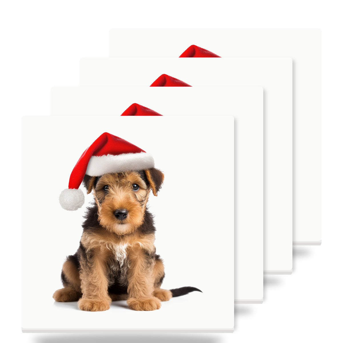 Welsh Terrier Puppy ceramic coasters set of 4