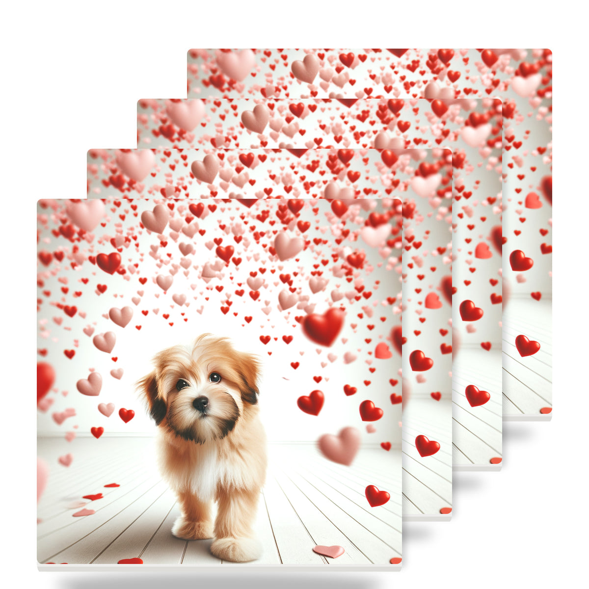 Havanese ceramic coasters set of 4