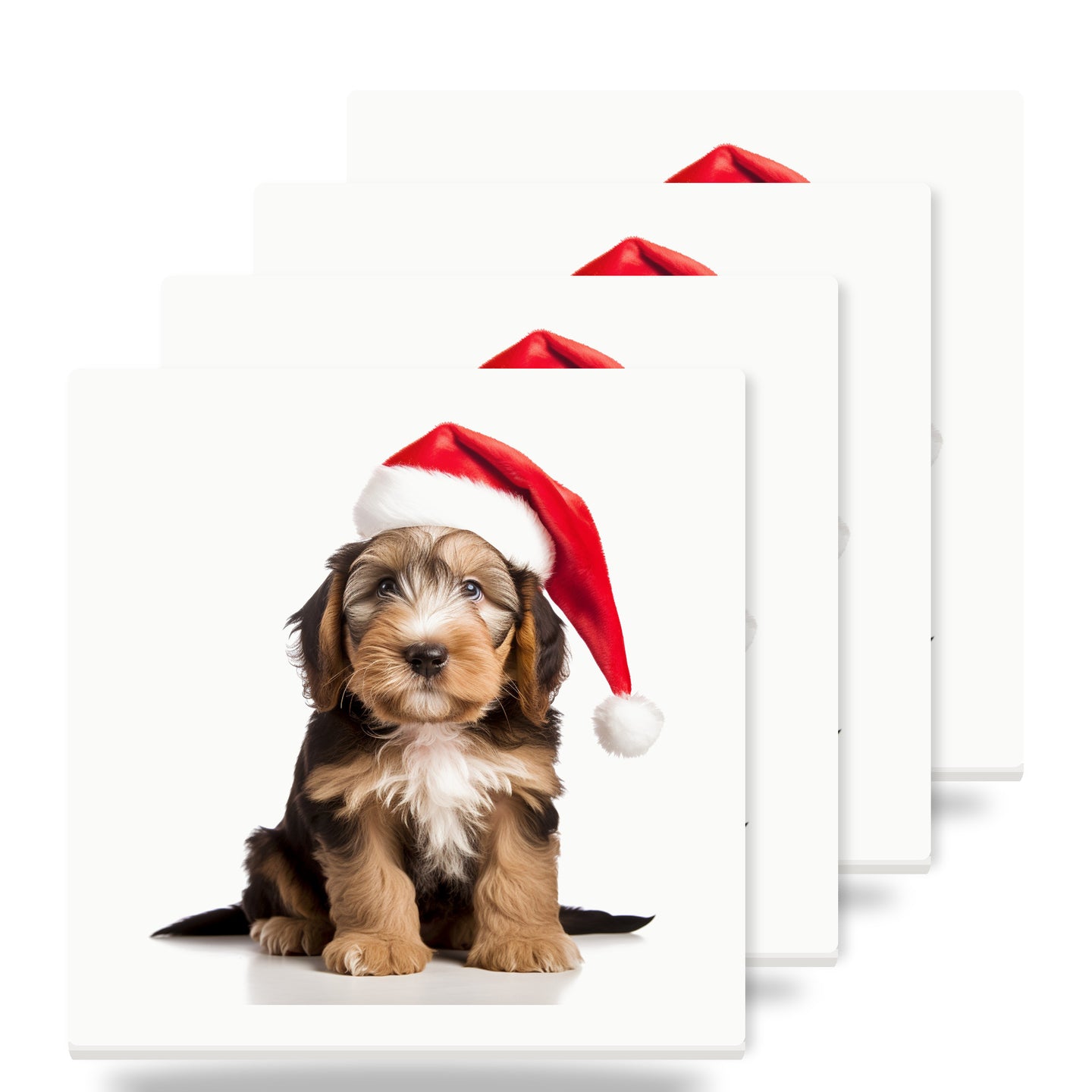 Otterhound Puppy ceramic coasters set of 4