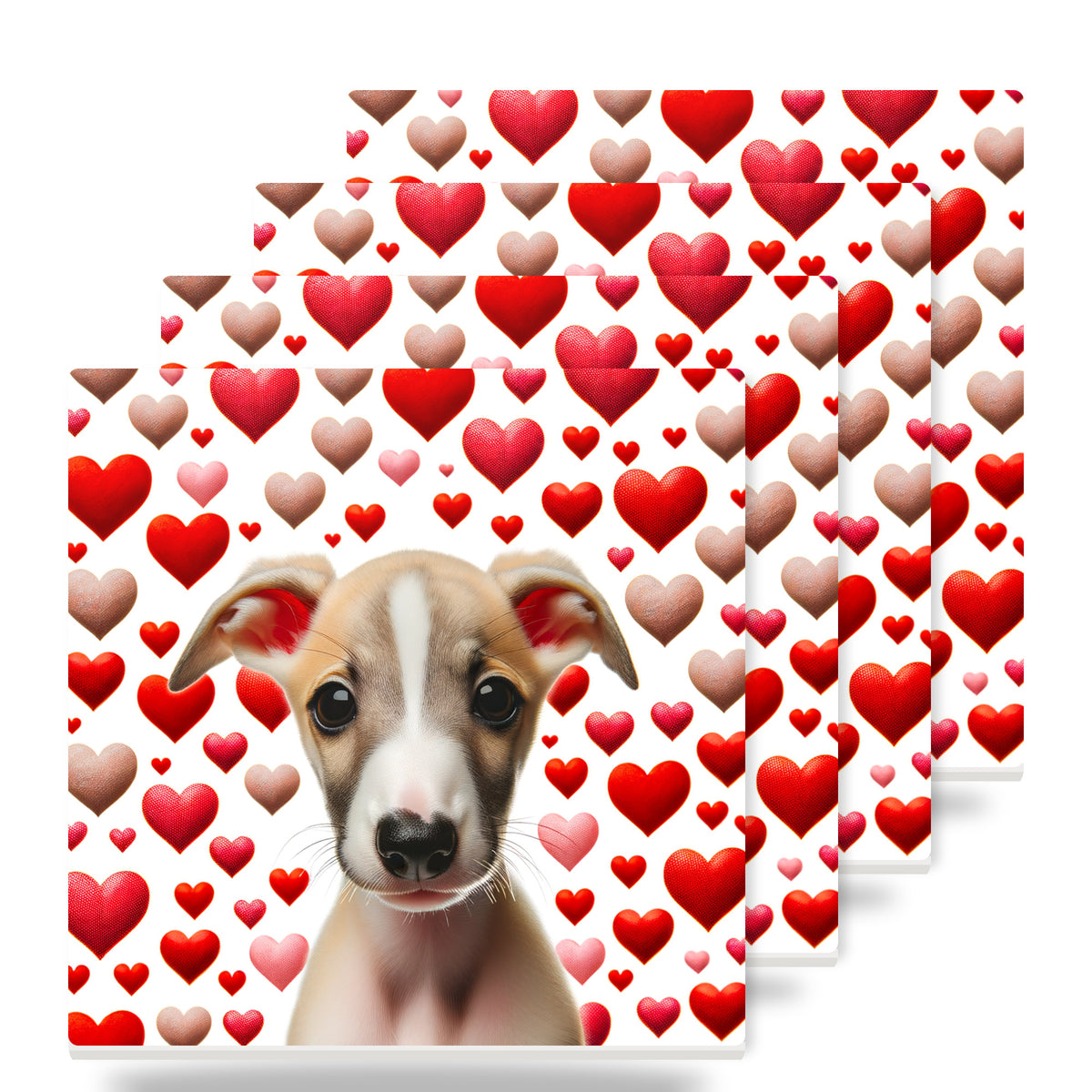 Italian Greyhound ceramic coasters set of 4