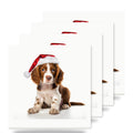 Irish Red and White Setter Puppy ceramic coasters set of 4