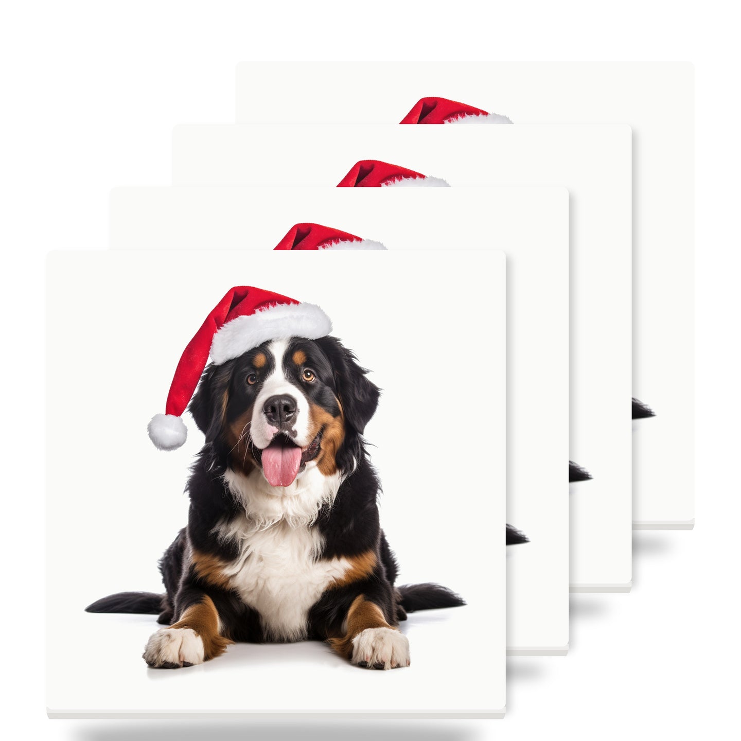 Greater Swiss Mountain Dog ceramic coasters set of 4