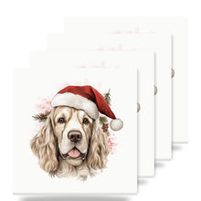 Clumber Spaniel ceramic coasters set of 4