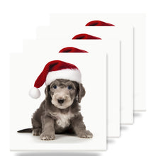 Bedlington Terrier Puppy ceramic coasters set of 4