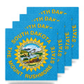 South Dakota State Flag ceramic coasters set of 4