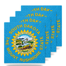 South Dakota State Flag ceramic coasters set of 4