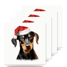 Doberman Pinscher Puppy Drawing ceramic coasters set of 4