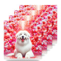 Great Pyrenees ceramic coasters set of 4