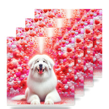 Great Pyrenees ceramic coasters set of 4